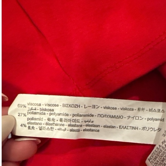 ZARA Red Mini Bodycon Dress Cut Out Sz M Party Club Flattering - Picture 11 of 15